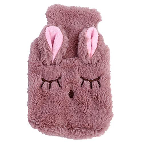 Anjetan Rabbit Hot Water Bag Creative Detachable Warm Water Bag Heat Water Pouch Plush Hot Water Bag