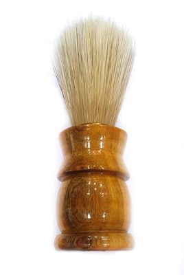 Perzit Wooden Natural White Bristle Shaving Brush For Men 1 Pcs White