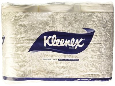 Kleenex 2 ply Toilet Paper Tissue Roll, 6 Rolls, 160 Pulls/Roll (Total 960 Sheets) (3613C)