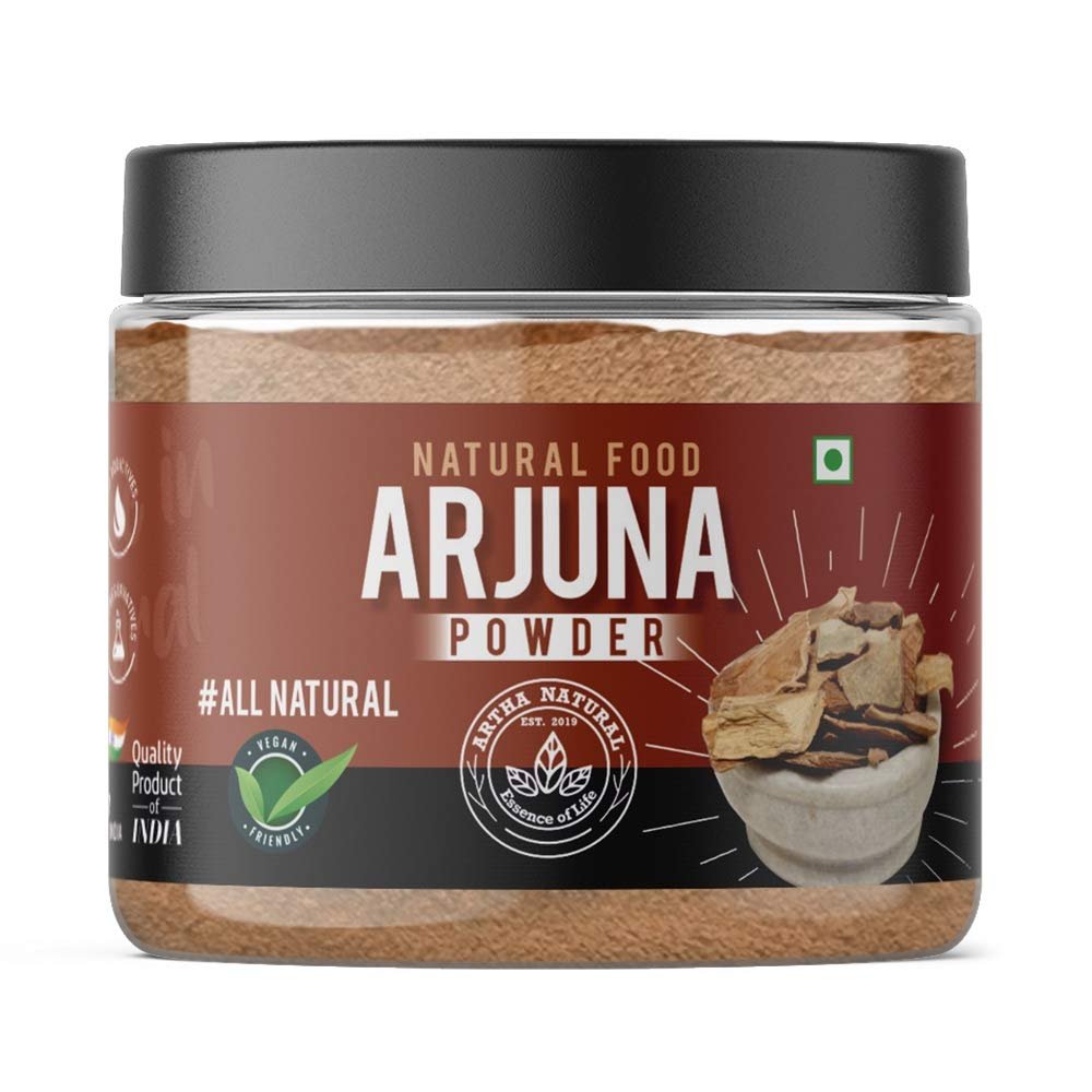 Artha Natural - Arjuna Bark Powder | Arjun Chhal Powder | Terminalia Arjuna Powder - Pure & Natural Herb (100gm)
