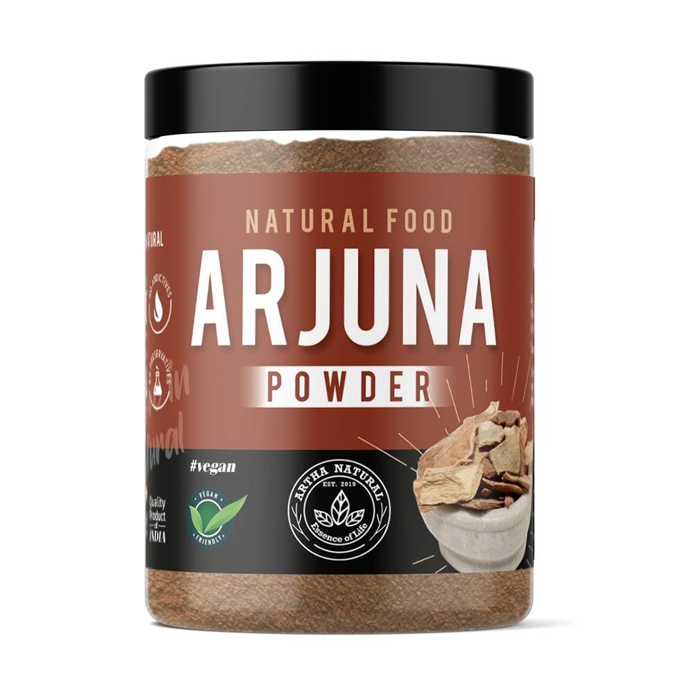 Artha Natural - Arjuna Bark Powder | Arjun Chhal Powder | Terminalia Arjuna Powder - Pure & Natural Herb (200gm)
