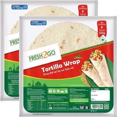 NOTTACIA Fresh 2 Go Tortilla Wrap 348Gm Pack Of 2