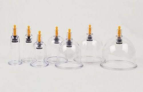 Hijama 12 Hijama Cups + 1 White Suction Pump + 1 Hijama Blade Box (100 Blades In a Box)