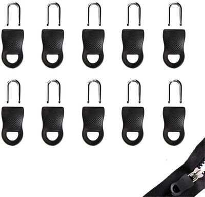 10 PCS Universal Detachable Zipper Puller Set Wide Waistbands Elastic Waist,Detachable Zipper pulls,Zipper Pull Replacement Tag,Zipper Extension Pulls,Zip Clip Buckle (5#)