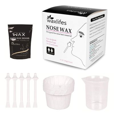 Nose Hair Removal Nose Wax Applicators Wax Beans Kit Safe for Men & Women