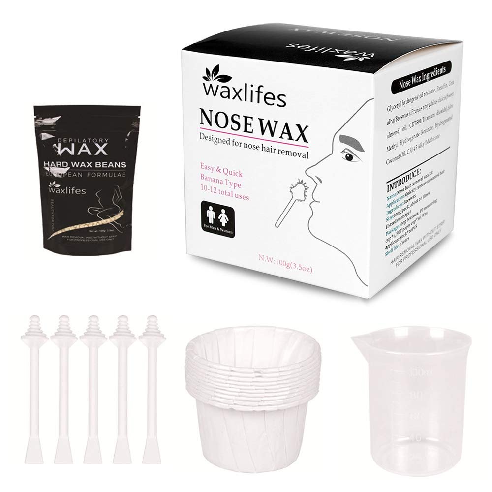 Nose Hair Removal Nose Wax Applicators Wax Beans Kit Safe for Men & Women