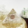9Dzine Feng Shui Crystal Selenite Orgone Pyramid Energy Generator Triangle Selenite Orgonite Orgone Pyramid for Meditation Yoga Positive Energy Crystal Gift view 1