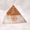 9Dzine Feng Shui Crystal Selenite Orgone Pyramid Energy Generator Triangle Selenite Orgonite Orgone Pyramid for Meditation Yoga Positive Energy Crystal Gift view 3