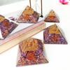 9Dzine Reiki Stones Amethyst Orgone Pyramid Orgonite Pyramid for Reiki Healing and Crystal Healing Stones Pyramid for Vastu Correction,Meditation,Wealth & Prosperity (Purple) view 3