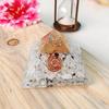 9Dzine Feng Shui Crystal Rainbow Moonstone Orgone Pyramid Energy Generator Triangle Moonstone Orgonite Orgone Pyramid for Meditation Yoga Positive Energy Crystal Gift view 4