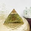 9Dzine Energy Generator Crystal Peridot Orgone Pyramid for EMF Protection Peridot Raw Chips Orgone Pyramid for Vastu Correction Aura Cleansing Stress Relives view 1
