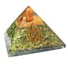 9Dzine Energy Generator Crystal Peridot Orgone Pyramid for EMF Protection Peridot Raw Chips Orgone Pyramid for Vastu Correction Aura Cleansing Stress Relives view 4