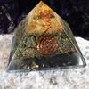 9Dzine Reiki Stones Organ Natural Crystal Stone Pyrite Pyramid for Reiki Healing, Aura Cleaning, Vastu Correction and Crystal Healing Pyramid Housewarming Gift view 2