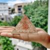 9Dzine Feng Shui Crystal Sunstone Orgone Pyramid Energy Generator Triangle Sunstone Orgonite Orgone Pyramid for Meditation Yoga Positive Energy Crystal Gift view 2