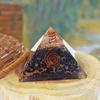 9Dzine Energy Generator Crystal Black Tourmaline Orgone Pyramid for EMF Protection Black Tourmaline Raw Chips Orgone Pyramid for Vastu Correction Aura Cleansing Stress Relives view 4