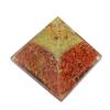 9Dzine Energy Generator Crystal Red Jasper Orgone Pyramid for EMF Protection Red Jasper Raw Chips Orgone Pyramid for Vastu Correction Aura Cleansing Stress Relives view 2