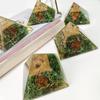 9Dzine Energy Generator Crystal Green Jade Orgone Pyramid for EMF Protection Green Jade Raw Chips Orgone Pyramid for Vastu Correction Aura Cleansing Stress Relives view 3