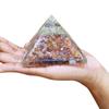 9Dzine Energy Generator Crystal Red Carnelian Orgone Pyramid for EMF Protection Red Carnelian Raw Chips Orgone Pyramid for Vastu Correction Aura Cleansing Stress Relives view 2