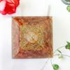 9Dzine Energy Generator Crystal Red Carnelian Orgone Pyramid for EMF Protection Red Carnelian Raw Chips Orgone Pyramid for Vastu Correction Aura Cleansing Stress Relives view 4