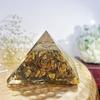 9Dzine Feng Shui Crystal Tiger Eye Orgone Pyramid Energy Generator Triangle Tiger Eye Orgonite Orgone Pyramid for Meditation Yoga Positive Energy Crystal Gift view 1