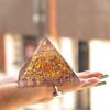 9Dzine Feng Shui Crystal Tiger Eye Orgone Pyramid Energy Generator Triangle Tiger Eye Orgonite Orgone Pyramid for Meditation Yoga Positive Energy Crystal Gift view 2