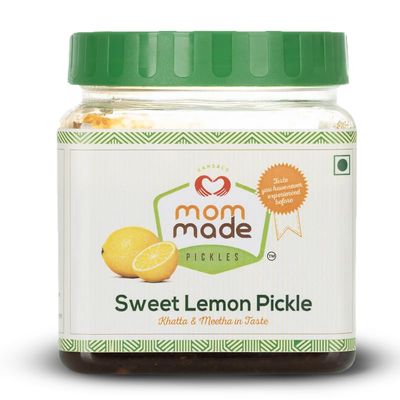 Kansal's Mom Made Lemon Sweet Pickle, 500gms - Oil-Free Nimbu Ka Khatta Meetha Achaar with Ajwain