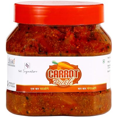 Self Signature Homemade Carrot Pickle, Gajar Ka Achaar Made in Traditional Way ( 500 gm)