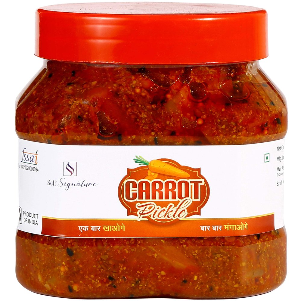 Self Signature Homemade Carrot Pickle, Gajar Ka Achaar Made in Traditional Way ( 500 gm)