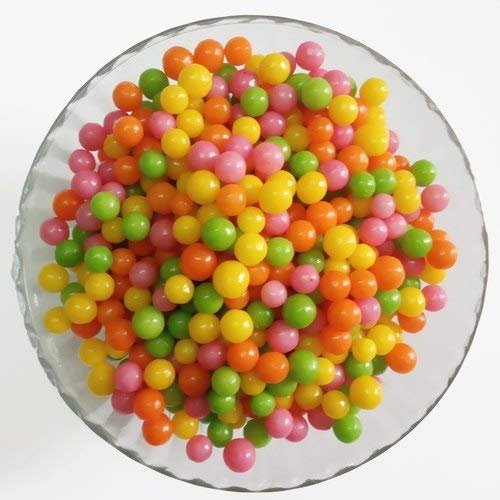 FreshoCartz Fruit Balls Candy | Mixed Fruit Goli | Colourful Khatti Mithi Goli for Cake Decoration and Eating All Fruits Flavour Candy (200gm)