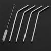 Eopzo Stainless Steel Reusable SS 304 Food Grade Beverage Drinking Straws with Straw Cleaning Brush set of 5 view 4