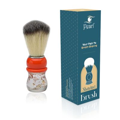 Pearl Shaving Brush for Men SBB-SYNTHETIC HAIR (ORANGE, 401)