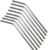 Eopzo Reusable Stainless Steel Metal Straws Set for Drinking Juices, Shakes, Smoothies with Brushes (8 Bent SS Straws + 2 Cleaning Brushes) view 3