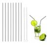Eopzo Stainless Steel Straws Ultra Long 8.5 Inch Reusable Drinking Metal Straws for Tumblers Rumblers Cold Beverage (8 Straight | 2 Brush) view 1