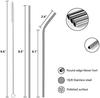 Eopzo Stainless Steel Straws Ultra Long 8.5 Inch Reusable Drinking Metal Straws for Tumblers Rumblers Cold Beverage (8 Straight | 2 Brush) view 3