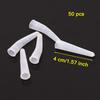 EORTA 50 Pcs Tweezer Tip Covers Mini Soft Silicone Case Portable Safety Sheath for Eyelash Tweezer Pusher Mini Scissor/Shear, to Protect TipsTransparent view 2