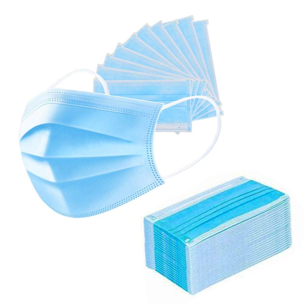 CUFF- SHIELD Cuffshield disposable 3ply surgical face mask (pack of 1000, Blue, Without Valve, nonwoven fabric) for unisex
