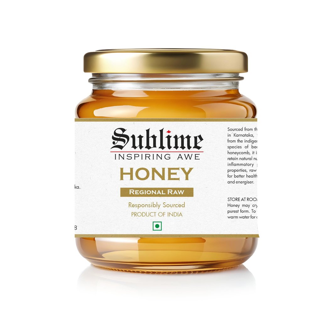 Sublime Regional Raw Honey (225g) | No Added Sugar | Pure Raw, Unprocessed and Organic | Rich in Antioxidants | Naturally Sweet