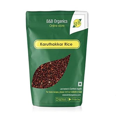 B&B Organics Traditional Karuthakkar Rice (1kg)/Traditional Rice/Karuthakkar Arisi.