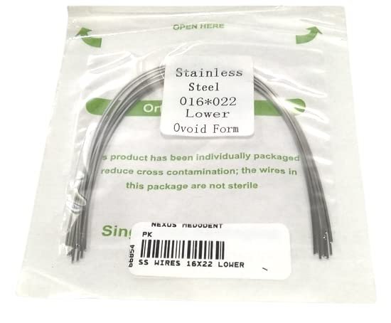 NMD Dental Stainless Steel (S.S) Orthodontis Archwires (LOWER, 16 * 22)