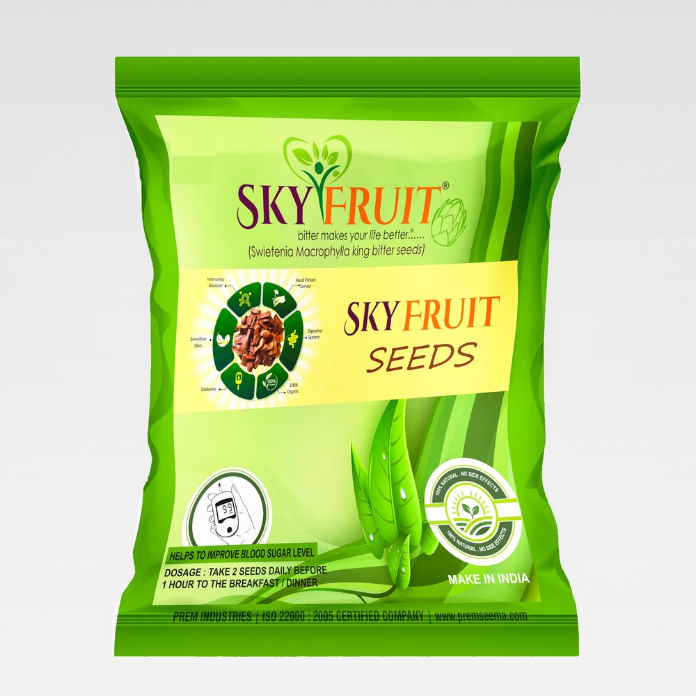 Sky Fruit Kadwa Badam Peeled Sugar Badam - 1 Kg | Diabetes Bitter Almonds | Mahogany Seeds