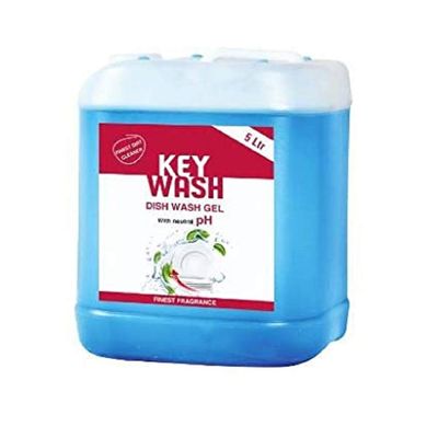 KEYWASH Dishwash Gel 5L | Dish Cleaning With Neutral pH | Power of Advanced Cleaning | Grease and Stains Remover | Premium Concentrate Dish Plate washing Liquid