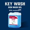 KEYWASH Dishwash Gel 5L | Dish Cleaning With Neutral pH | Power of Advanced Cleaning | Grease and Stains Remover | Premium Concentrate Dish Plate washing Liquid view 2