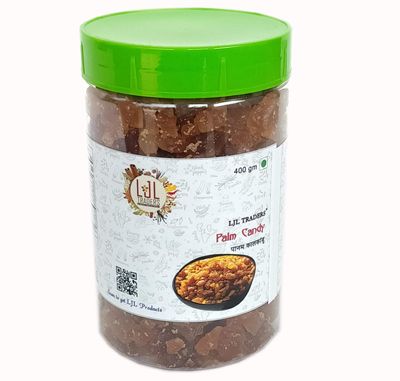 LJL Traders Diabetes-Free Sugar / Panang Kalkandu / Organic Palm Candy / Natural Panam Kalkandam / / Taad cheeni - 400 gm