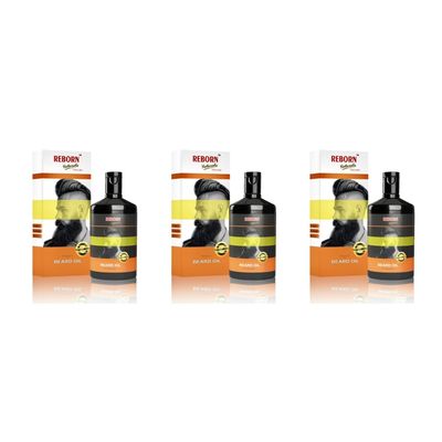 Reborn Advance Naturals Beard Oil For Men Beard Growth Oil (Pack of 3)