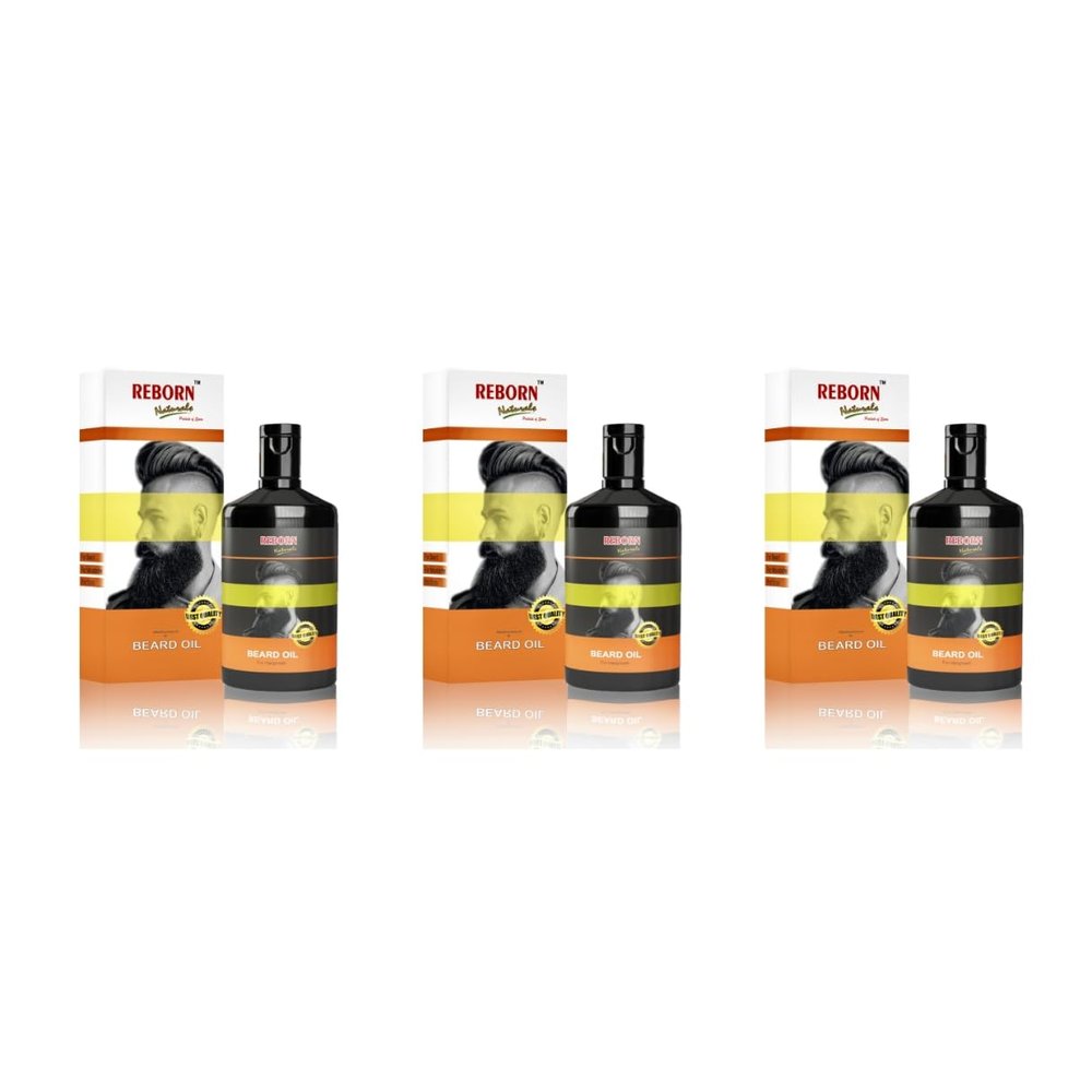 Reborn Advance Naturals Beard Oil For Men Beard Growth Oil (Pack of 3)