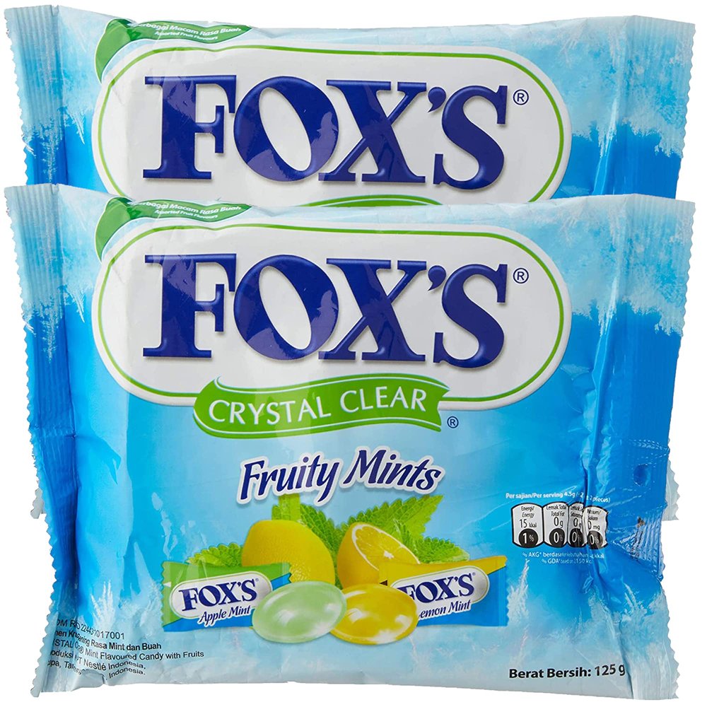 Fox's Crystal Clear Fruity Mints, 2 x 125 g