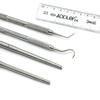 ADDLER Dental Plaque Tartar Debris, Calculus Removing Home Kit Of 4. Scaler, Explorer, Mouth Mirror With Handle. Serrated Double Ended, 6 MM Handle. Qty 4. view 3