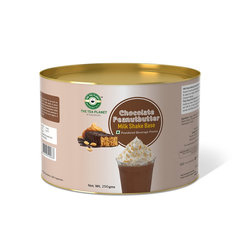 The Tea Planet Chocolate Peanut Butter Thick Milkshake Mix Powder - 250gm