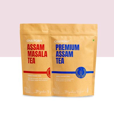 Chai Point Assam Tea Combo  Masala Tea with Natural Spices & Premium Assam Tea | Vacuum Packed, Single-Origin Teas | 400g
