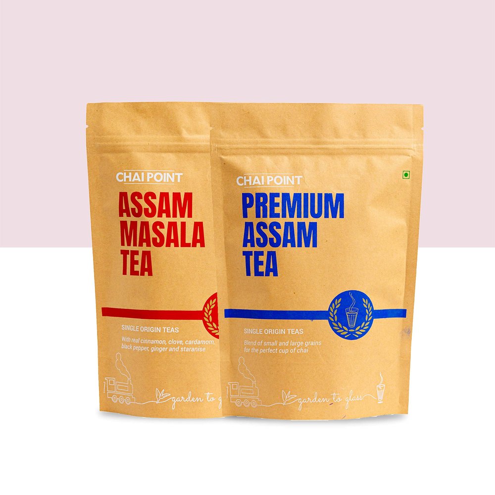 Chai Point Assam Tea Combo Masala Tea with Natural Spices & Premium Assam Tea | Vacuum Packed, Single-Origin Teas | 400g